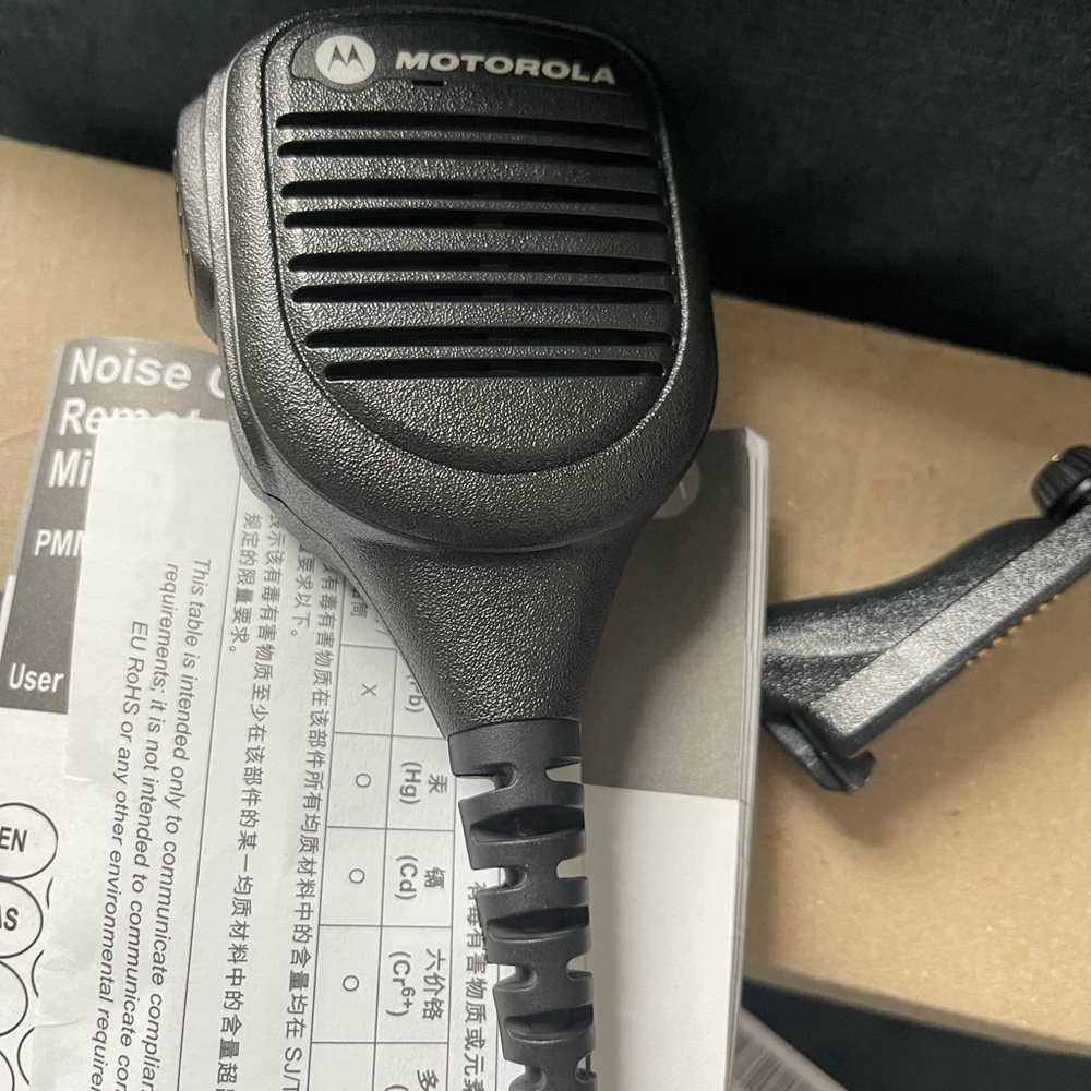 Motorola Black Computer Microphone with Durable Coiled Cable
